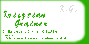 krisztian grainer business card